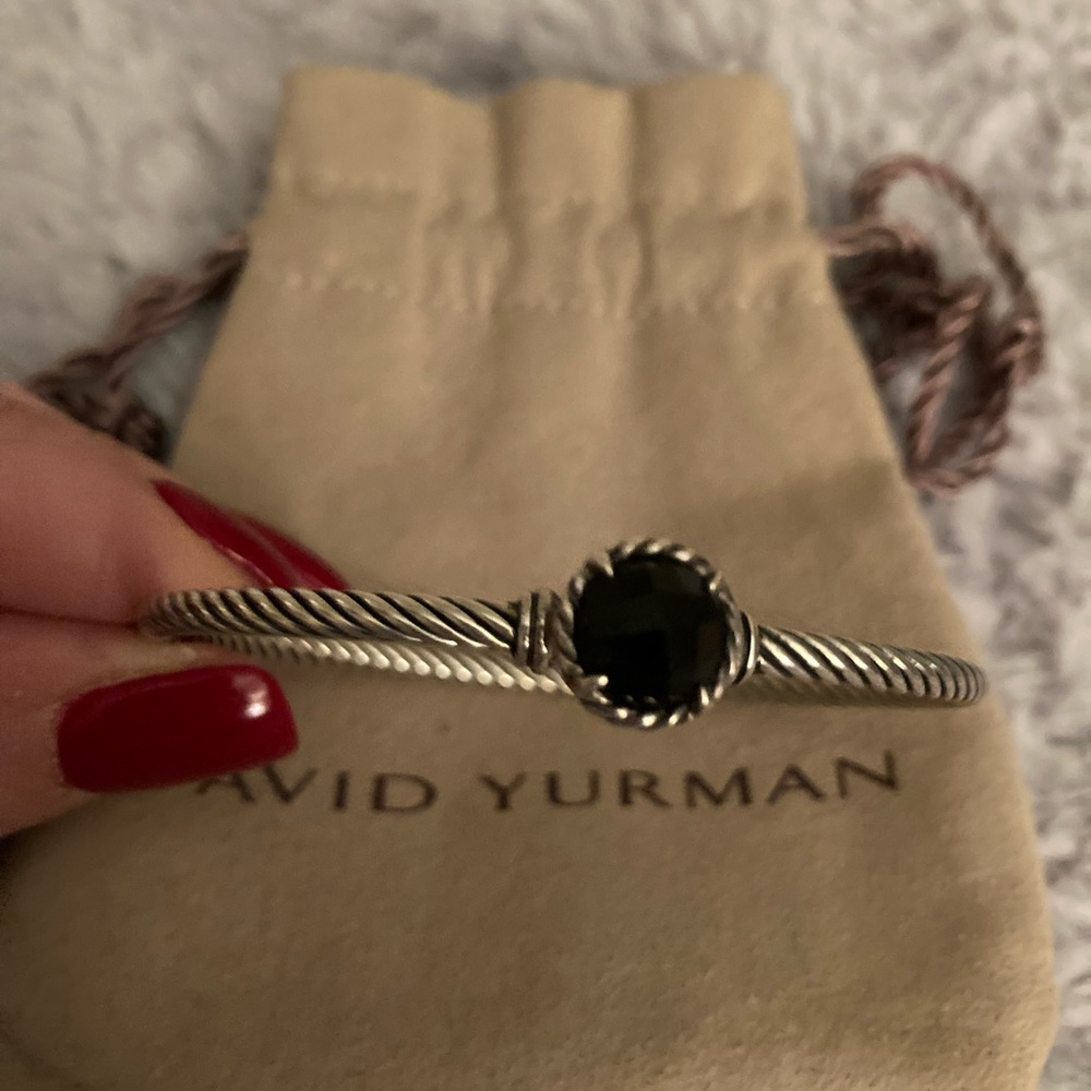 David Yurman bangle with black stone